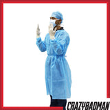 PPE Isolation Gown with Knitted Cuff (Blue) Assure & Cosmo Med