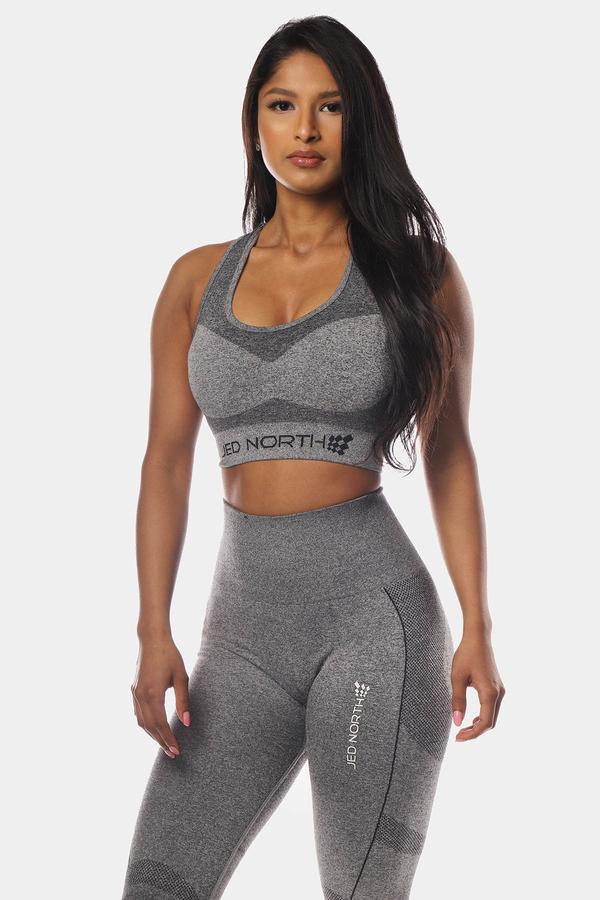 Jed North Supple Seamless Sports Bra Gray CRAZYBADMAN