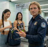 Lifestyle / Travel: TSA-safe portable Creatine Zero tubes in travel luggage setup