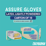 ASSURE Examination Latex Gloves Lightly-Powdered