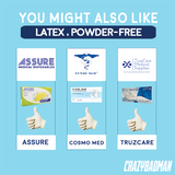 ASSURE Examination Latex Gloves Lightly-Powdered
