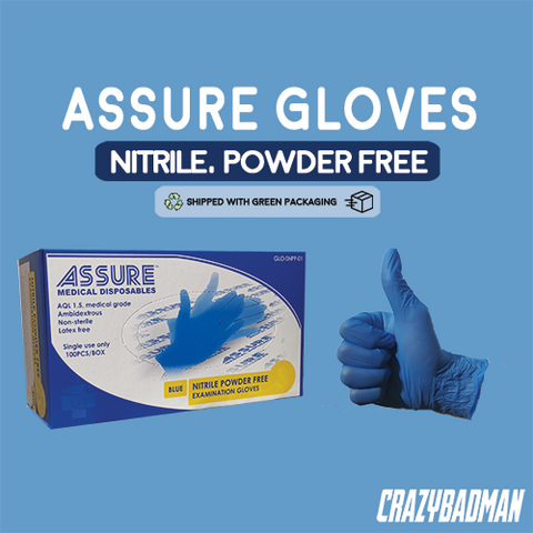 ASSURE Soft Nitrile Examination Gloves, Powder-Free