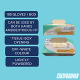 ASSURE Examination Latex Gloves Lightly-Powdered