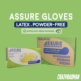ASSURE Examination Latex Gloves Powder-Free