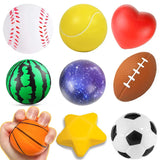 Crazybadman Hand & Wrist Exercise PU Foam Stress Ball 6.3cm (2.5") – Ergonomic Grip Strengthening & Sensory Therapy Sponge (Packs of 1, 4, 8 & 12)