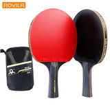 Table Tennis Paddle Set - 2 Rackets + Balls & Case