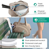 Racket Sports Bag - Holds 3-6 Rackets, Shoe Pocket
