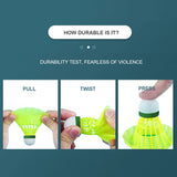 Nylon Shuttlecocks - Durable Badminton Birdies (Tube of 12)