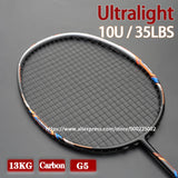 Full Carbon Badminton Racket - Strung, Lightweight