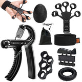 Hand Grip Strengthener Set - Adjustable 5-60kg with Counter