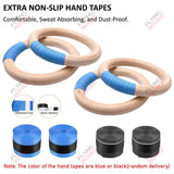 Wooden Gymnastic Rings - Calisthenics with Straps