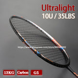 Full Carbon Badminton Racket - Strung, Lightweight