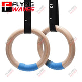 Wooden Gymnastic Rings - Calisthenics with Straps