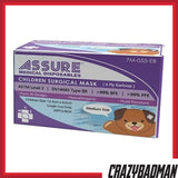 ASSURE Toddler Face Mask 3-Ply Hypoallergenic Earloop