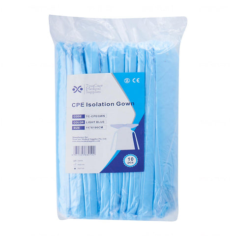 TruzCare CPE Isolation Gown with Thumb Hole 117x90CM