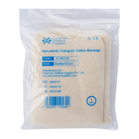 TruzCare Disposable Non-Sterile Triangular Cotton Bandage
