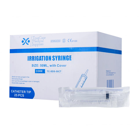 Truzcare Disposable Sterile Syringe without Needle, Catheter Tip, 50ML (25pcs/box)