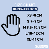 TruzCare Latex Gloves Powder Free (100pcs/box, Size, XS/S/M/L), Protection Gloves, Care Gloves
