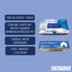 TruzCare Nitrile Gloves Powder Free (100pcs/box, Size, XS/S/M/L)