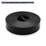 Black 2080mm Natural Latex Functional Resistance Band (11.3–29.5 kg / 25–65 lbs) - Unprinted Pure Rubber with Formula Badge