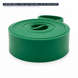 Green 2080mm Natural Latex Functional Resistance Band (22.7–56.7 kg / 50–125 lbs) - Unprinted Pure Rubber with Formula Badge