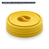 Yellow 2080mm Natural Latex Functional Resistance Band (2.3–6.8 kg / 5–15 lbs) - Unprinted Pure Rubber with Formula Badge