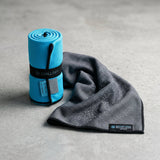 Instant Chill Microfiber Evaporative Sports Cooling Towels Pair (Cyan & Graphite Grey)