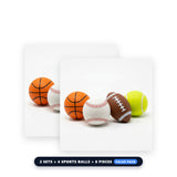 PU Foam Sports Ball 6.3cm Value Pack (2 Sets × 4 Sports Balls = 8 Pieces [VALUE PACK])