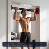 Doorway Telescopic Station, Shoulders & Back Workout – Strict Pull-Ups, Purple Band-Assisted Reps & Standing Heavy Overhead Presses