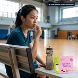 Kaiser Enlife Herbal Lozenges – Athletic vocal relief demonstration taking amber herbal drop courtside (AI Demonstration Resource)
