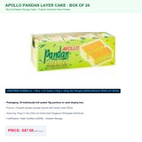 Apollo Pandan Layer Cake Box of 24 Wrapped Cakes 18g