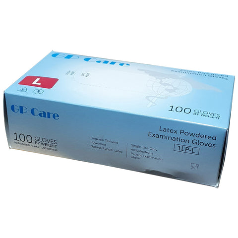 GP Care Latex Powdered Examination Gloves 100pcs/box