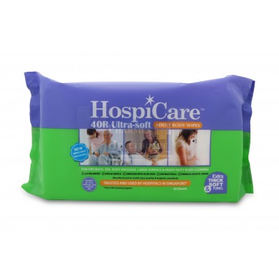 HospiCare™ 40R Adult Body Wipes Ultra Soft (40pcs/pkt)