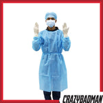 PPE Isolation Gown with Knitted Cuff (Blue) Assure & Cosmo Med