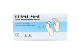 COSMO MED Latex Examination Gloves Powdered (White), Box/100s