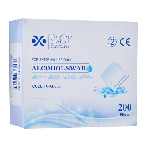 TruzCare Alcohol Swabs 3.25cm x 3cm / 4cm x 4cm