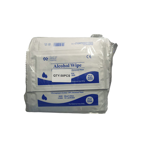 TruzCare Alcohol Wipes, Pack/50s, 20cm x 20cm