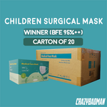 [Pre-order ETA 20th June] Children’s Disposable Medical Face Mask 3ply 50pcs/box, BFE ≥95% - White
