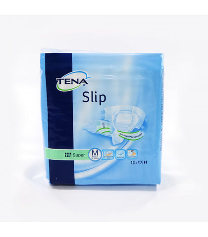 TENA Slip Super Adult Diapers, Size M, 10 Pcs/Bag