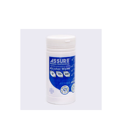 ASSURE Alcohol Wipes, 20cm X 25cm, 200Pcs/Tub