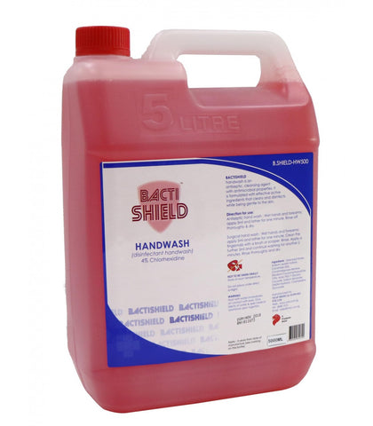 BACTISHIELD Handwash, With 4% Chlorhexidine, 5litres 1 Btl